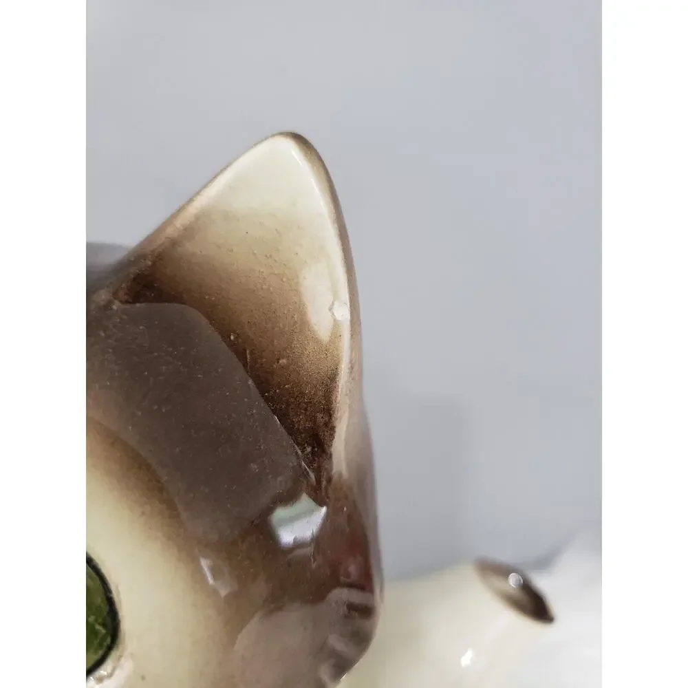JAPANESE MID-20TH CENTURY VINT 1972 CMI LARGE CERAMIC CAT‎ FIGURE TEAPOT MCM